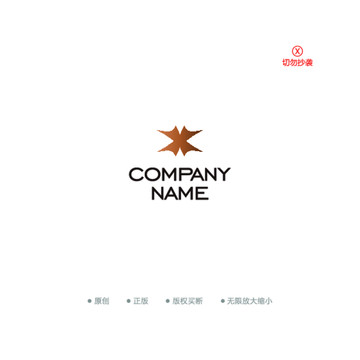 X字母尖銳logo