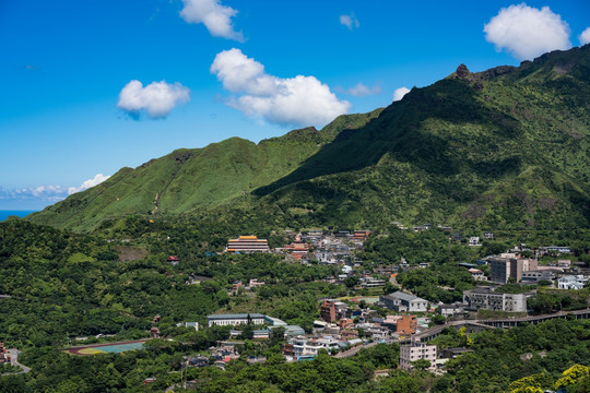 台湾新北市九份的海景