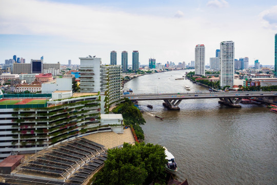 曼谷市区风景 曼谷城区 湄南河