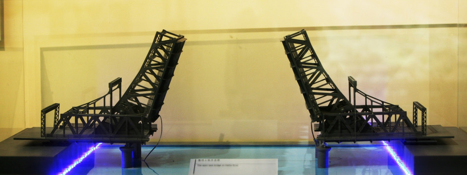 吊桥 天津海河大桥模型
