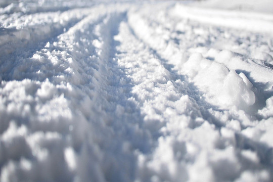 雪地 雪地轮胎印