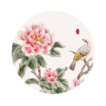 高清牡丹裝飾畫