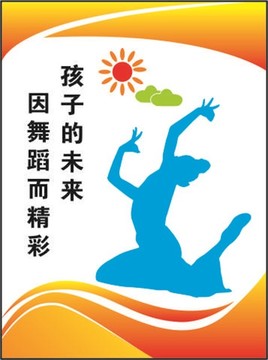 學(xué)校高清舞蹈文化墻宣傳展板海報(bào)