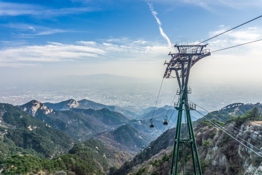 泰山的群山风光