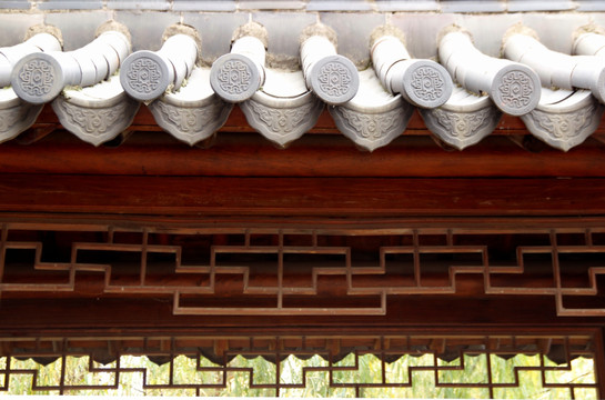 中式古典屋檐 青瓦屋檐