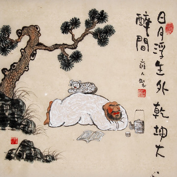 禪意國畫水墨人物