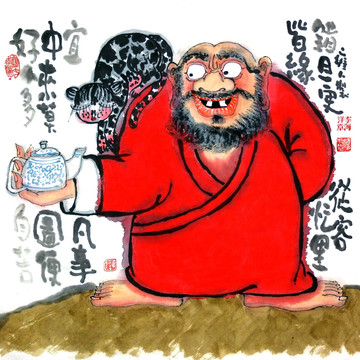 禪意水墨人物畫
