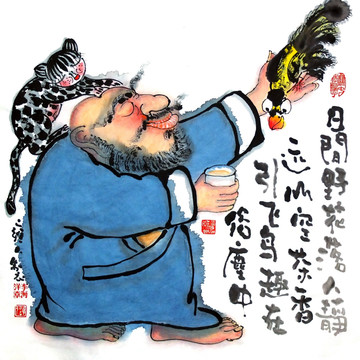 禪意水墨人物畫