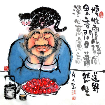 水墨禪意人物畫(huà)