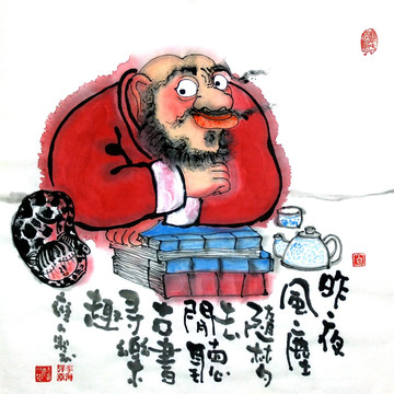 水墨禪意人物畫(huà)