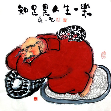 水墨禪意人物畫