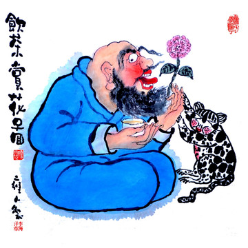水墨禪意人物畫(huà)