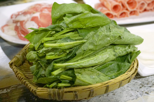 涮羊肉食材 火锅食材 菠菜