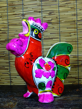 彩绘泥塑十二生肖 鸡