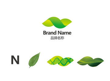 N绿色双螺旋logo