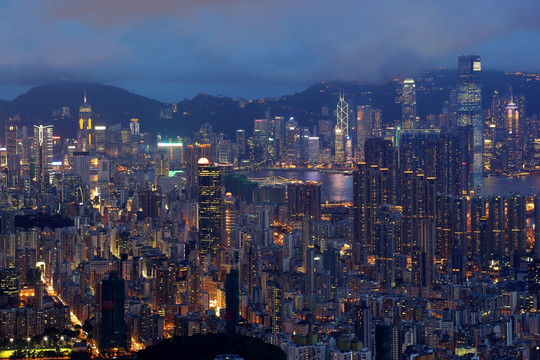 香港城市夜景风光