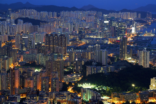 香港城市夜景风光