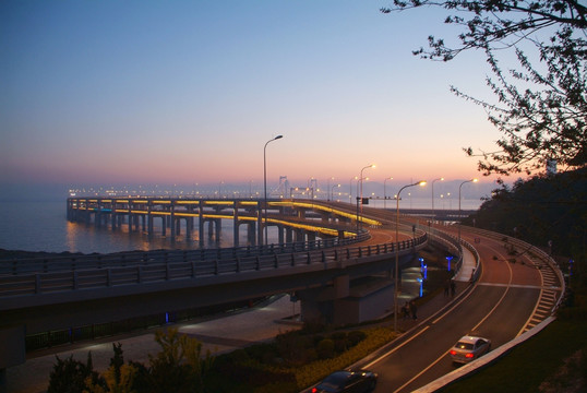 大连星海跨海大桥夜色