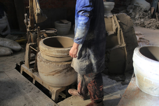 制陶工人 陶器