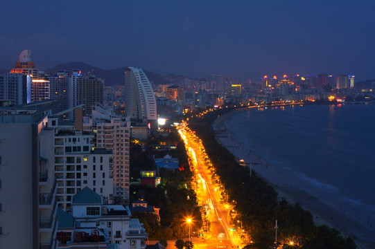 三亚湾夜景