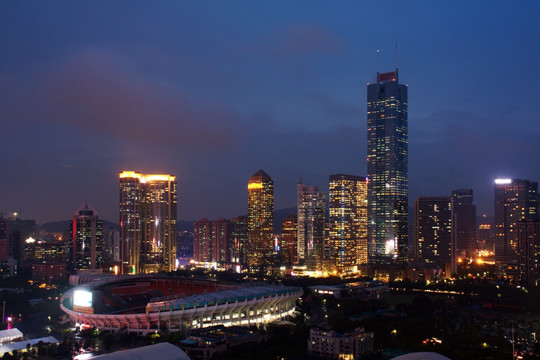 广州天河北城市建筑夜景
