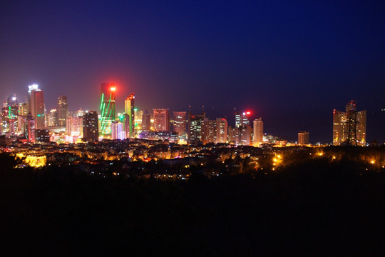 青岛城市风光夜景