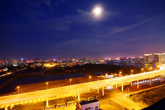 海口城市风光夜景