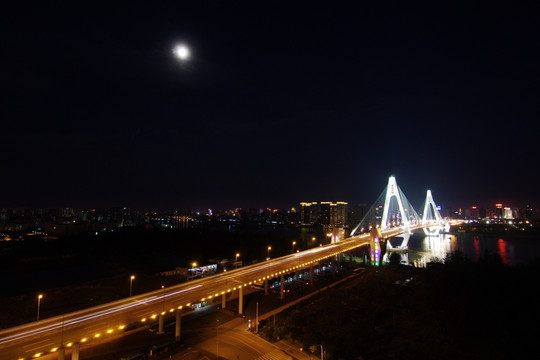 海口城市风光夜景