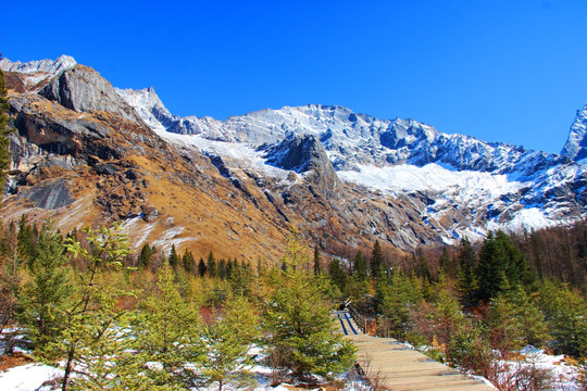 双桥沟 高山 雪山