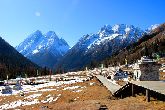 双桥沟 高山 湖泊