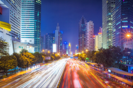 深圳罗湖商圈 深南东路夜景