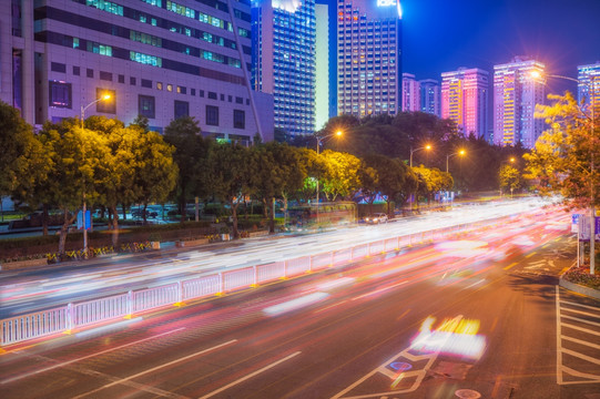 深圳深南东路 罗湖商圈夜景