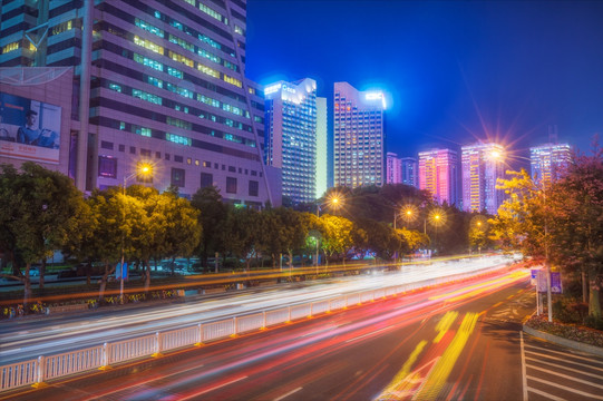 深圳红岭大厦和晶都夜景