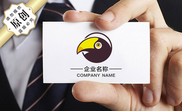 鹦鹉 卡通 logo设计