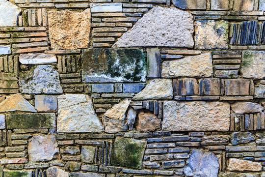 石块装饰墙