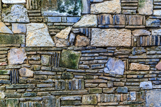石块拼接 石头墙背景