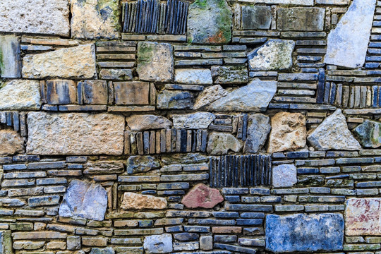 石块装饰墙