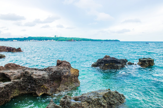 礁石 大海 海水 岩石