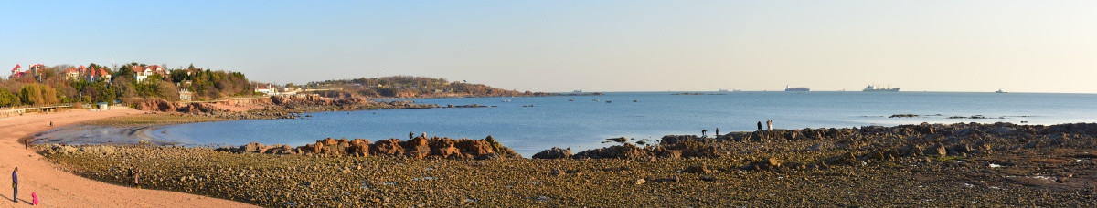 青岛海景 海滩 太平湾全景