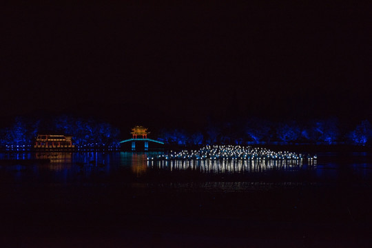 西湖夜景 水上舞蹈表演 G20