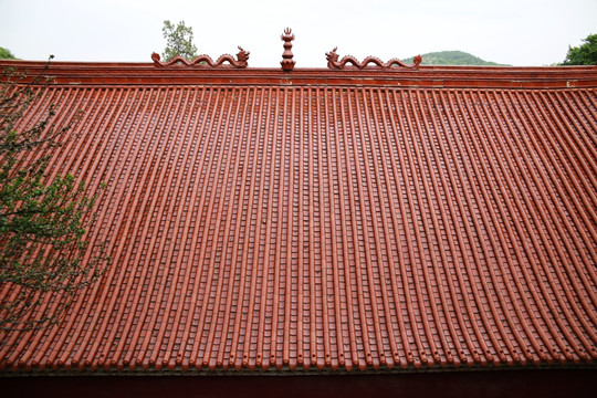 寺庙屋顶琉璃瓦