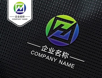 ZH字母LOGO设计 HZ标志