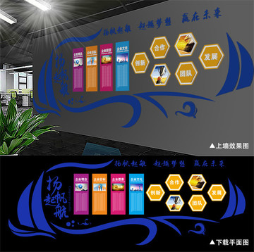 時尚大型立體企業(yè)文化墻
