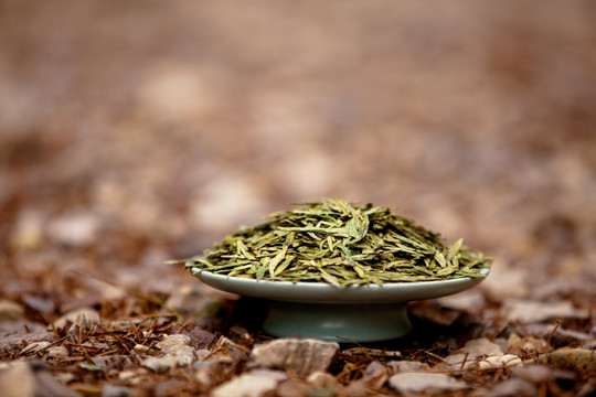 龙井茶 龙井茶特写 茶叶 头春