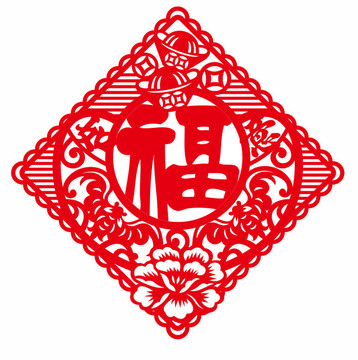 傳統(tǒng)剪紙福貼