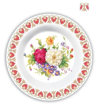 玫瑰花朵餐盘