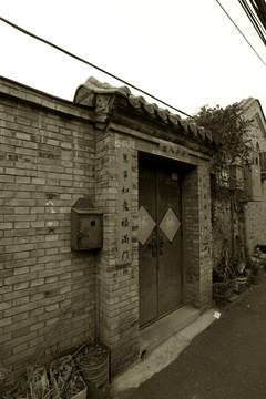 老北京 泛黄老照片 黑白
