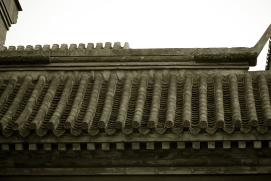 老北京 房脊 灰瓦