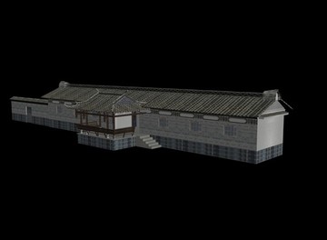 房子帶亭子3D模型
