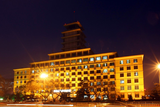 北京长话大楼夜景